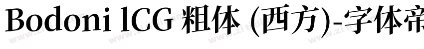 Bodoni lCG 粗体 (西方)字体转换